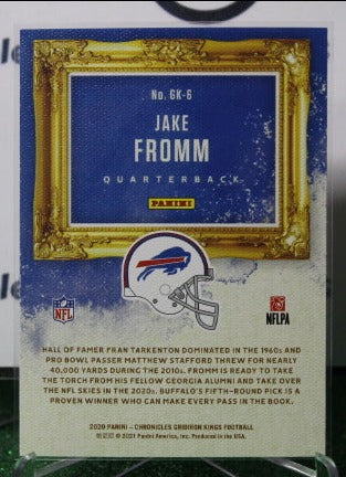 2020 PANINI CHRONICLES GRIDIRON KINGS JAKE FROMM # GK-6 ROOKIE NFL BUFFALO BILLS GRIDIRON CARD