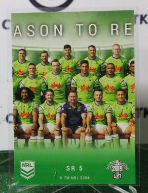 2019 NRL TRADERS AIDAN SEZER # SR 5 SEASON TO REMEMBER CANBERRA RAIDERS