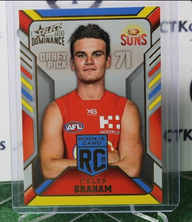 2019 SELECT AFL DOMINANCE CALEB GRAHAM # RC71 ROOKIE 054 / 250 GOLD COAST SUNS