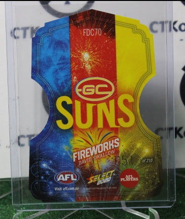 2020 SELECT AFL DAVID SWALLOW # FDC70 FIREWORKS 051 / 210 GOLD COAST SUNS