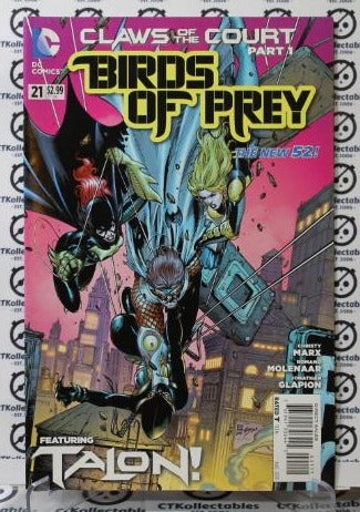 BIRDS OF PREY # 21 COLLECTABLE COMIC BOOK DC 2013 TALON