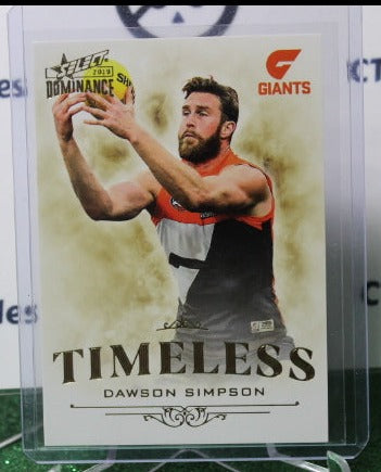 2019 SELECT AFL DOMINANCE DAWSON SIMPSON # T33 TIMELESS 096/350 GWS GIANTS