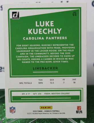 2020 PANINI DONRUSS LUKE KUECHLY # 55 NFL CAROLINA PANTHERS GRIDIRON CARD
