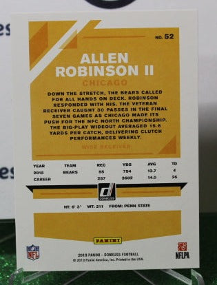 2019 PANINI DONRUSS ALLEN ROBINSON II # 52 NFL CHICAGO BEARS GRIDIRON CARD