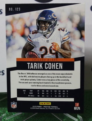 2019 PANINI PRESTIGE TARIK COHEN # 123 NFL CHICAGO BEARS GRIDIRON CARD
