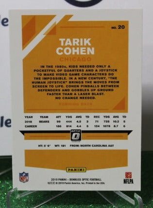 2019 PANINI DONRUSS OPTIC TARIK COHEN # 20 NFL CHICAGO BEARS GRIDIRON CARD