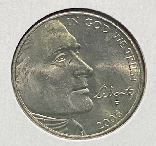 UNITED STATES BUFFALO NICKEL 2005 PHILADELPHIA MINT VF+ CONDITION 5 CENT COIN