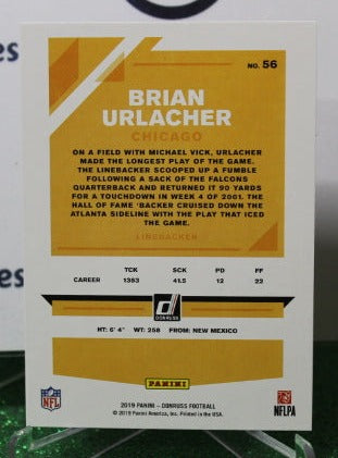 2019 PANINI DONRUSS BRIAN URLACHER # 56 NFL CHICAGO BEARS GRIDIRON CARD