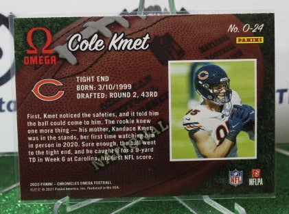 2020 PANINI OMEGA COLE KMET # O-24 ROOKIE NFL CHICAGO BEARS GRIDIRON CARD