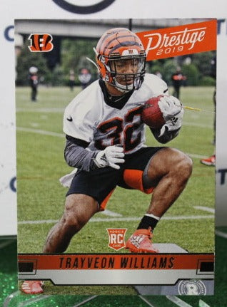 2019 PANINI PRESTIGE TRAYVEON WILLIAMS # 261 ROOKIE NFL CINCINNATI BENGALS GRIDIRON CARD
