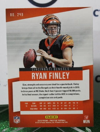 2019 PANINI PRESTIGE RYAN FINLEY # 249 ROOKIE NFL CINCINNATI BENGALS GRIDIRON CARD