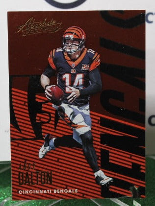 2018 PANINI ABSOLUTE ANDY DALTON # 19 RED NFL CINCINNATI BENGALS GRIDIRON CARD