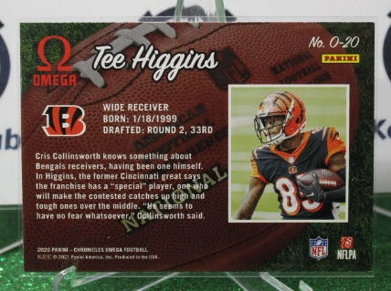 2020 PANINI CHRONICLES OMEGA TEE HIGGINS # O-20 ROOKIE BRONZE NFL CINCINNATI BENGALS GRIDIRON CARD