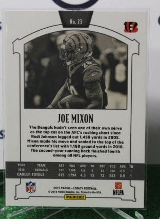 2019 PANINI LEGACY JOE MIXON # 23 FOIL NFL CINCINNATI BENGALS GRIDIRON CARD