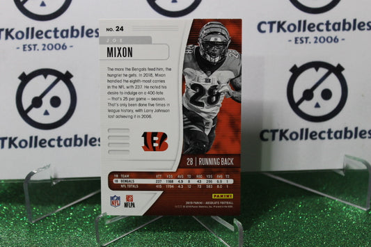2019 PANINI ABSOLUTE JOE MIXON # 24 GREEN NFL CINCINNATI BENGALS GRIDIRON CARD