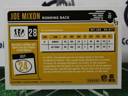 2018 PANINI CLASSIC JOE MIXON # 22 NFL CINCINNATI BENGALS GRIDIRON CARD