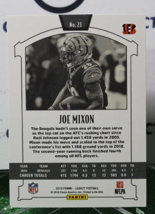 2019 PANINI LEGACY JOE MIXON # 23 NFL CINCINNATI BENGALS GRIDIRON CARD