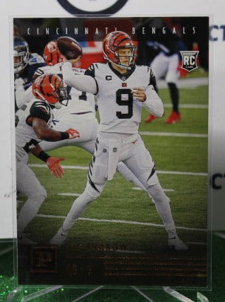 2020 PANINI CHRONICLES JOE BURROW # PA-1 ROOKIE BRONZE NFL CINCINNATI BENGALS GRIDIRON CARD