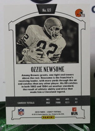 2019 PANINI LEGACY OZZIE NEWSOME # 127 ORANGE 123/199 NFL CLEVELAND BROWNS GRIDIRON CARD