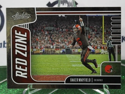2019 PANINI ABSOLUTE BAKER MAYFIELD # 6 RED ZONE FOIL NFL CLEVELAND BROWNS GRIDIRON CARD