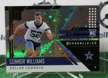 2018 PANINI UNPARALLELED CONNOR WILLIAMS # 276 ROOKIE ASTRAL NFL DALLAS COWBOYS GRIDIRON CARD