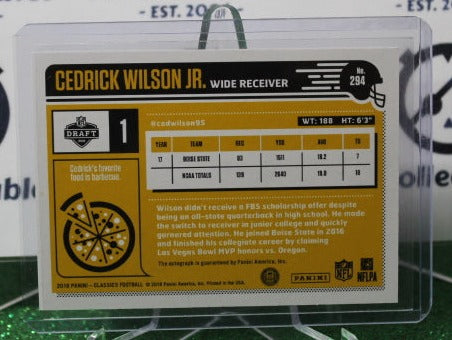 2018 PANINI CLASSICS CEDRICK WILSON JR. # 294 ROOKIE AUTO 47/49 NFL DALLAS COWBOYS GRIDIRON CARD