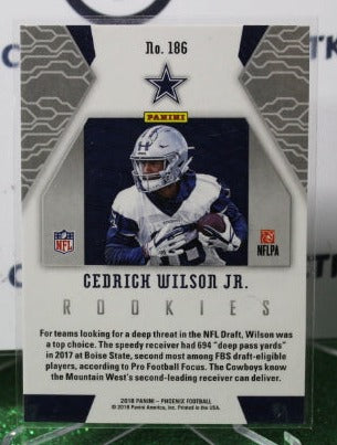 2018 PANINI PHOENIX CEDRICK WILSON JR. # 186 ROOKIE NFL DALLAS COWBOYS GRIDIRON CARD