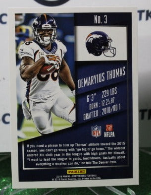 2015 PANINI CONTENDERS DEMARYIUS THOMAS # 3 NFL DENVER BRONCOS GRIDIRON CARD