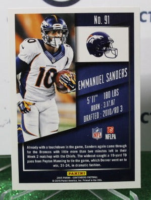 2015 PANINI CONTENDERS EMMANUEL SANDERS # 91 NFL DENVER BRONCOS GRIDIRON CARD