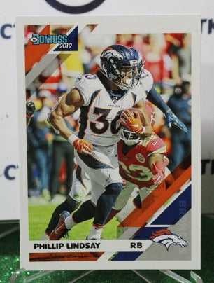 2019 PANINI DONRUSS PHILLIP LINDSAY # 83 NFL DENVER BRONCOS GRIDIRON CARD