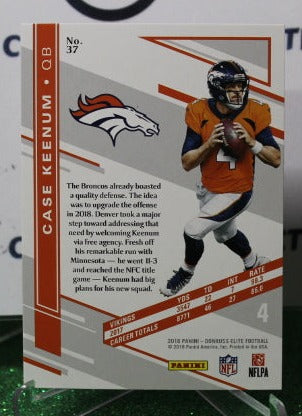 2018 PANINI DONRUSS ELITE CASE KEENUM # 37 NFL DENVER BRONCOS GRIDIRON CARD