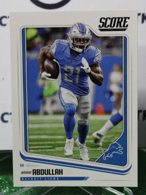 2018 PANINI SCORE AMEER ABDULLAH # 106 NFL DETROIT LIONS GRIDIRON CARD