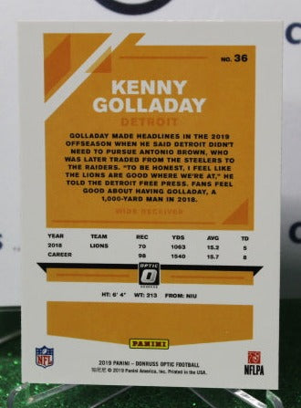 2019 PANINI DONRUSS OPTIC KENNY GOLLADAY # 36 FOIL NFL DETROIT LIONS GRIDIRON CARD