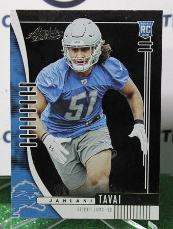 2019 PANINI ABSOLUTE JAHLANI TAVAI # 159 ROOKIE FOIL NFL DETROIT LIONS GRIDIRON CARD