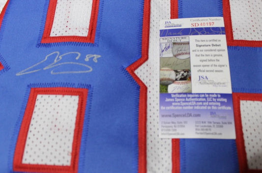 EVAN ENGRAM SIGNED WHITE NEW YORK GIANTS JERSEY # 88 XL JSA CERTIFIED