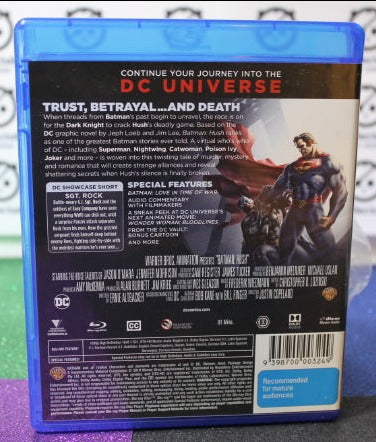 2019 BATMAN HUSH DC UNIVERSE ORIGINAL MOVIE BLU-RAY DC COMICS PREOWNED
