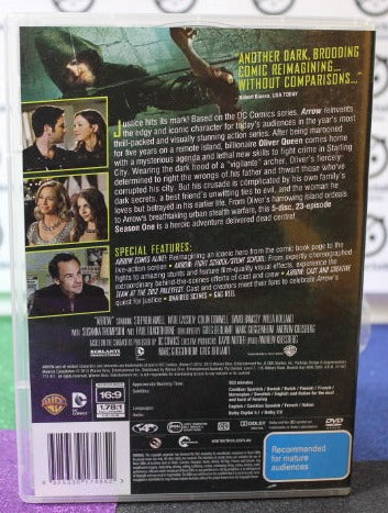 2012 ARROW THE COMPLETE FIRST SEASON DVD TV SERIES DC COMICS PREOWNED