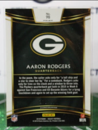 2018 PANINI SELECT AARON RODGERS # 98 PRIZM 129/199 NFL GREEN BAY PACKERS GRIDIRON CARD