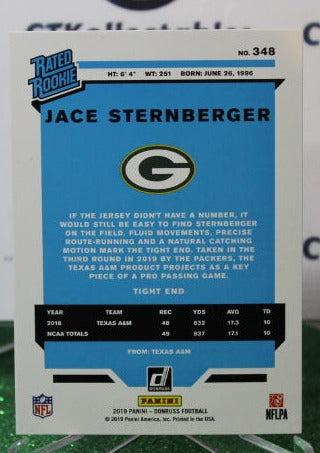 2019 PANINI DONRUSS JACE STERNBERGER # 348 RATED ROOKIE RED PRESS PROOF NFL GREEN BAY PACKERS GRIDIRON CARD