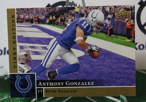 2009 UPPER DECK ANTHONY GONZALEZ # 66 GOLD NFL INDIANAPOLIS COLTS GRIDIRON CARD