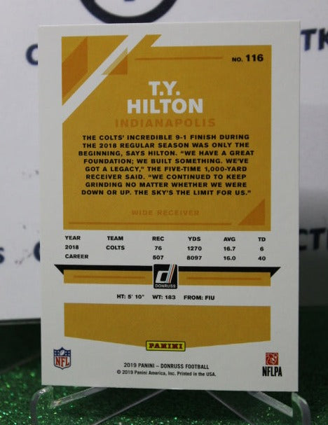 2019 PANINI DONRUSS T.Y. HILTON # 116 NFL INDIANAPOLIS COLTS GRIDIRON CARD