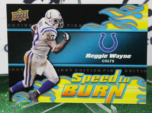 2009 UPPER DECK REGGIE WAYNE # SB-5 SPEED TO BURN NFL INDIANAPOLIS COLTS GRIDIRON CARD