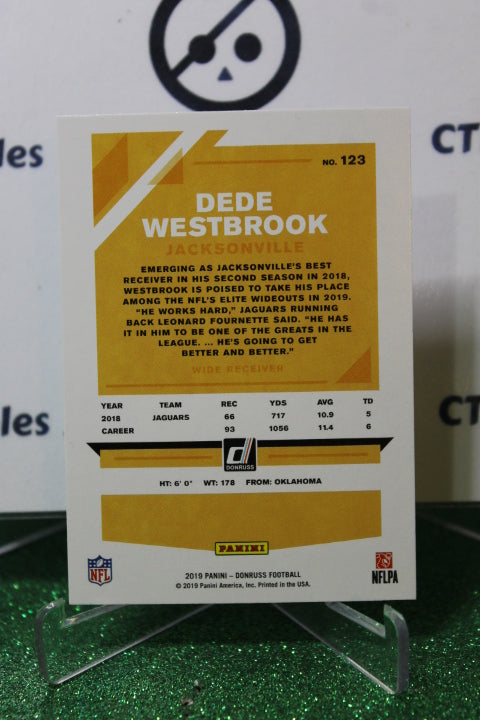 2019 PANINI DONRUSS DEDE WESTBROOK # 123 NFL JACKSONVILLE JAGUARS GRIDIRON CARD