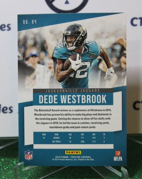 2019 PANINI PRESTIGE DEDE WESTBROOK # 84 NFL JACKSONVILLE JAGUARS GRIDIRON CARD