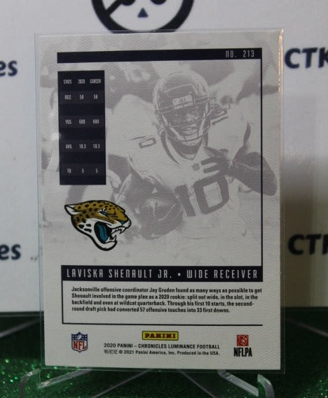 2020 PANINI CHRONICLES LUMINANCE LAVISKA SHENAULT JR. # 213 ROOKIE NFL JACKSONVILLE JAGUARS GRIDIRON CARD