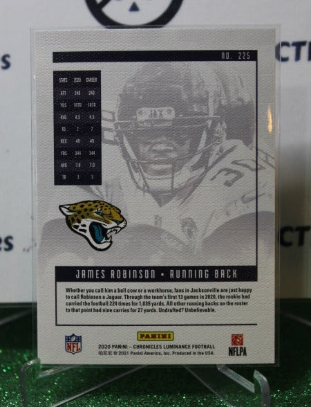 2020 PANINI CHRONICLES LUMINANCE JAMES ROBINSON # 225 ROOKIE NFL JACKSONVILLE JAGUARS GRIDIRON CARD