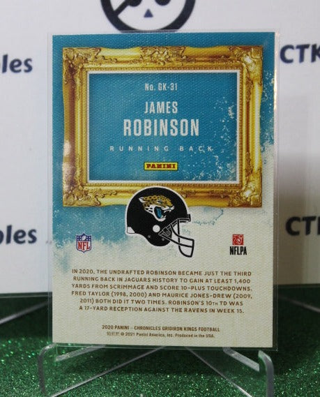2020 PANINI CHRONICLES GRIDIRON KINGS JAMES ROBINSON # GK-31 ROOKIE NFL JACKSONVILLE JAGUARS GRIDIRON CARD