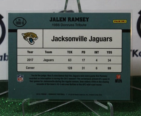2018 PANINI DONRUSS JALEN RAMSEY # 1988-10 NFL JACKSONVILLE JAGUARS GRIDIRON CARD