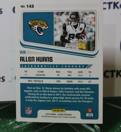 2018 PANINI SCORE ALLEN HURNS # 148 NFL JACKSONVILLE JAGUARS GRIDIRON CARD