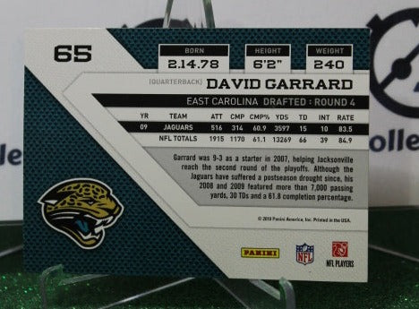 2010 PANINI THREADS DAVID GARRARD # 65 NFL JACKSONVILLE JAGUARS GRIDIRON CARD